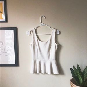 Nice formal white sleeveless blouse